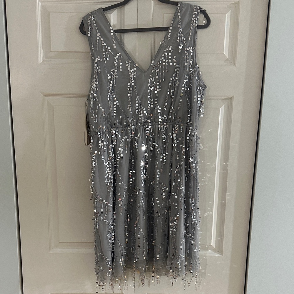 Gray / Silver Southern Fried Chics party dress